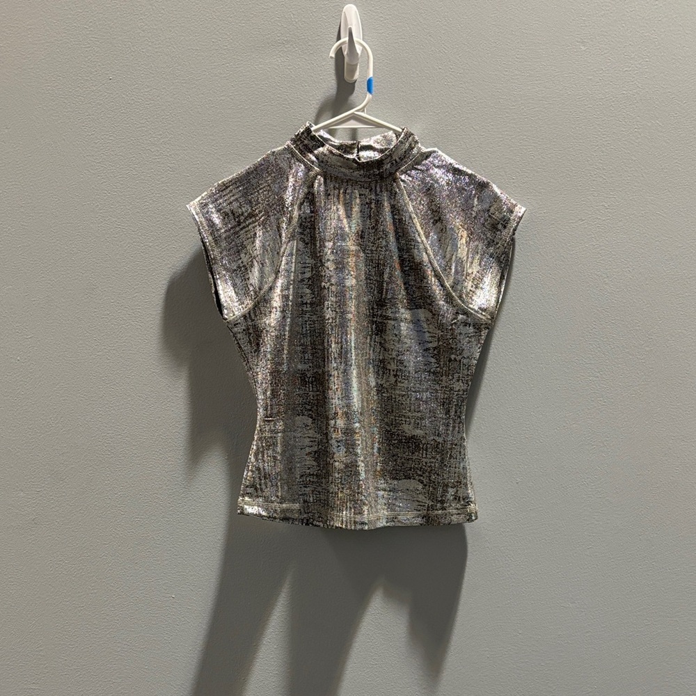Pilcro Shimmering Silver Women's Blouse